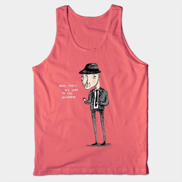 Leonard Cohen Tank Top by Sophie Corrigan